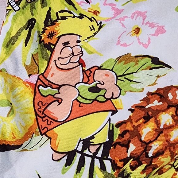 SpongeBob SquarePants Mens Hawaiian Shirt Tropical Pineapple Print Size M - Picture 9 of 10